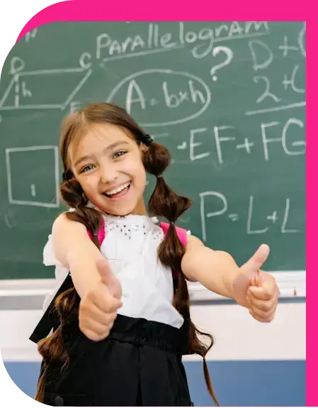 photo of a girl with a thumbs up